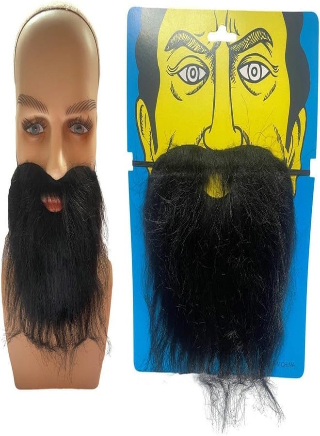 بارتيسانث لحية صناعية سوداء كثيفة الشارب من بارتسانثي مع شريط مطاطي (أسود) قطعة واحدة - Image 5